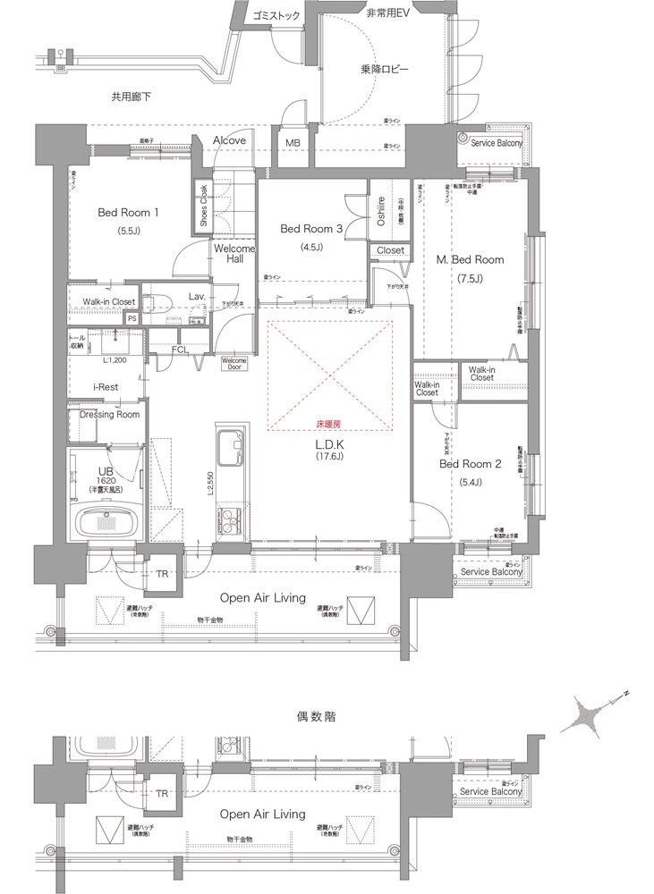 ブランシーズ城野駅 間取り E TYPE