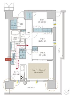 サンリヤン堺 間取り I TYPE