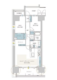 サンリヤン堺 間取り A type メニュー2