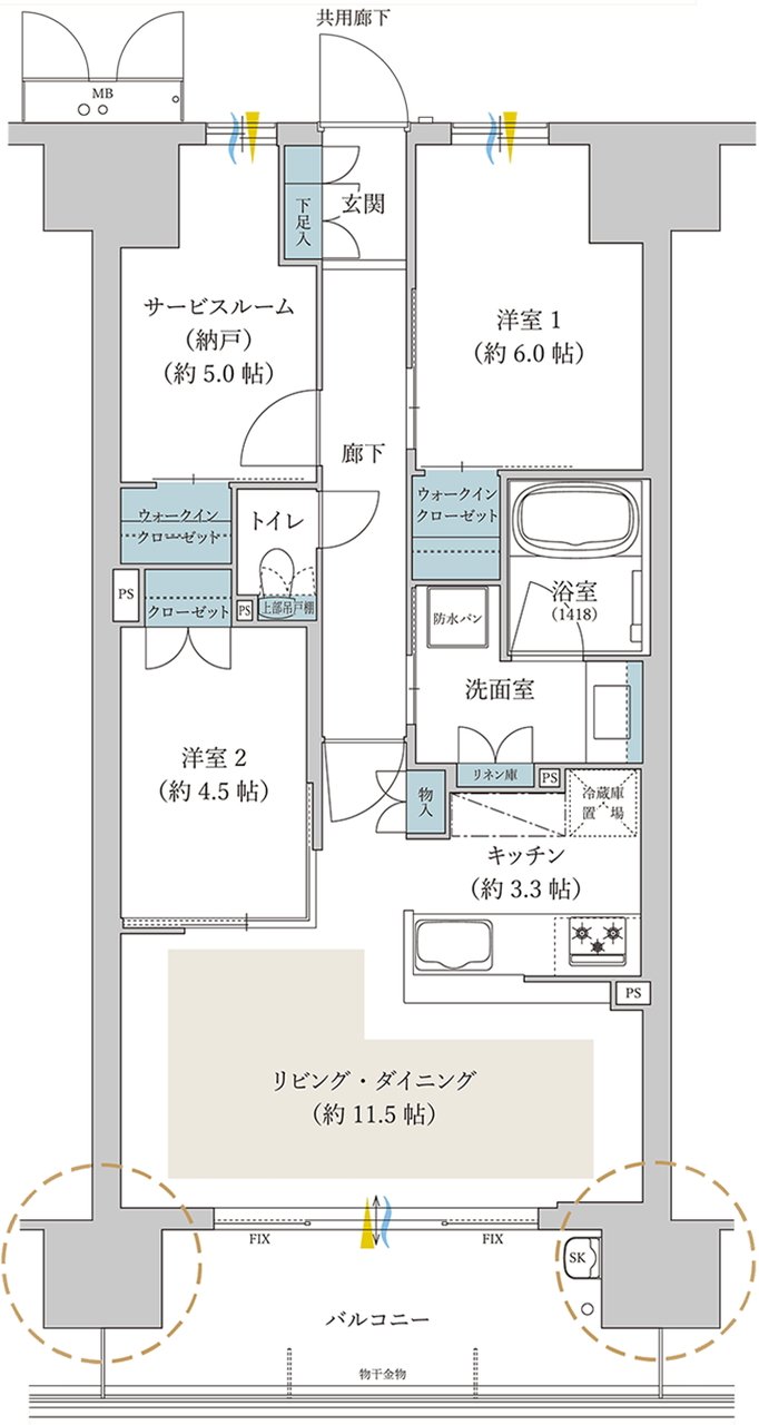 サンリヤン堺 間取り B type