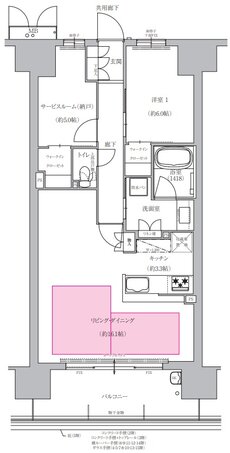 サンリヤン堺 間取り B type メニュー1