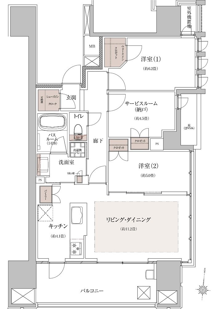 ザ・ライオンズ横川 間取り D1type Comfortフロア
