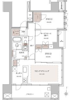 ザ・ライオンズ横川 間取り D1type Comfortフロア