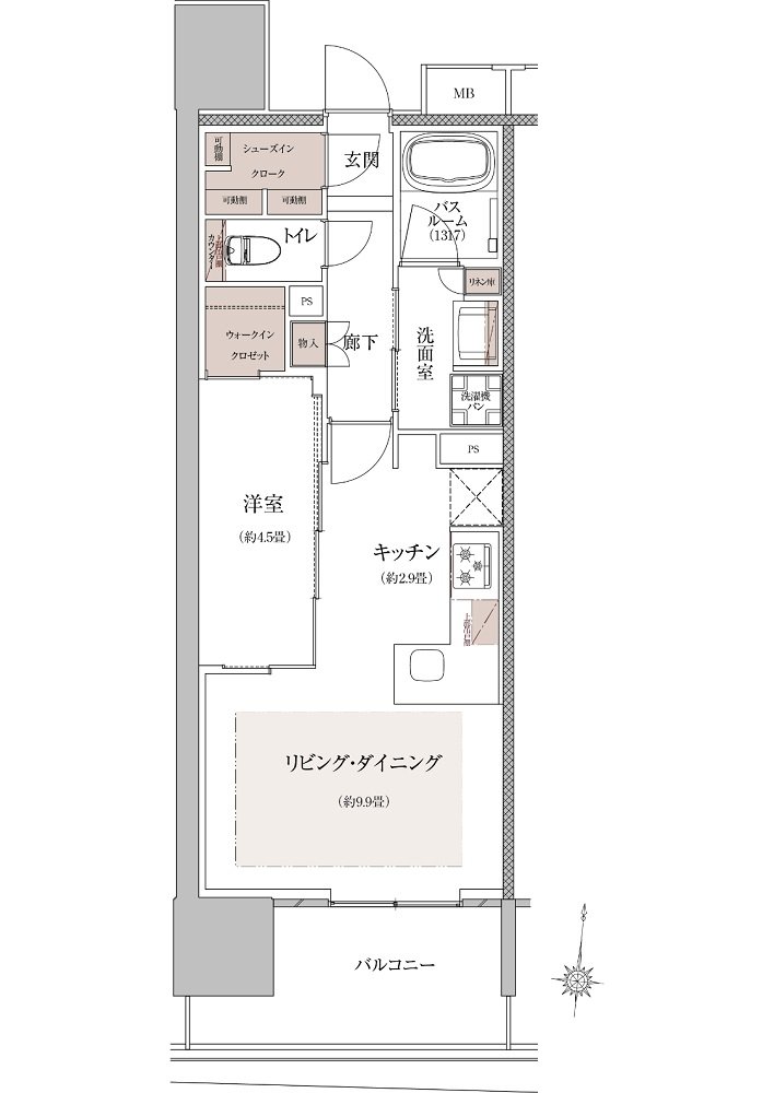 ザ・ライオンズ横川 間取り Btype Comfortフロア
