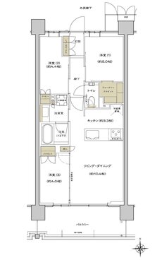 シエリア杉並高井戸 間取り I1 type