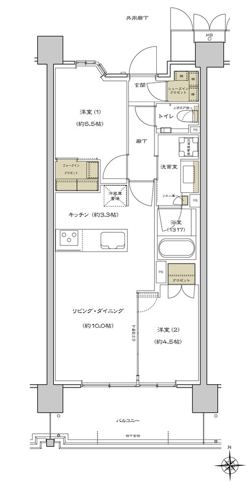 シエリア杉並高井戸 間取り F1 type