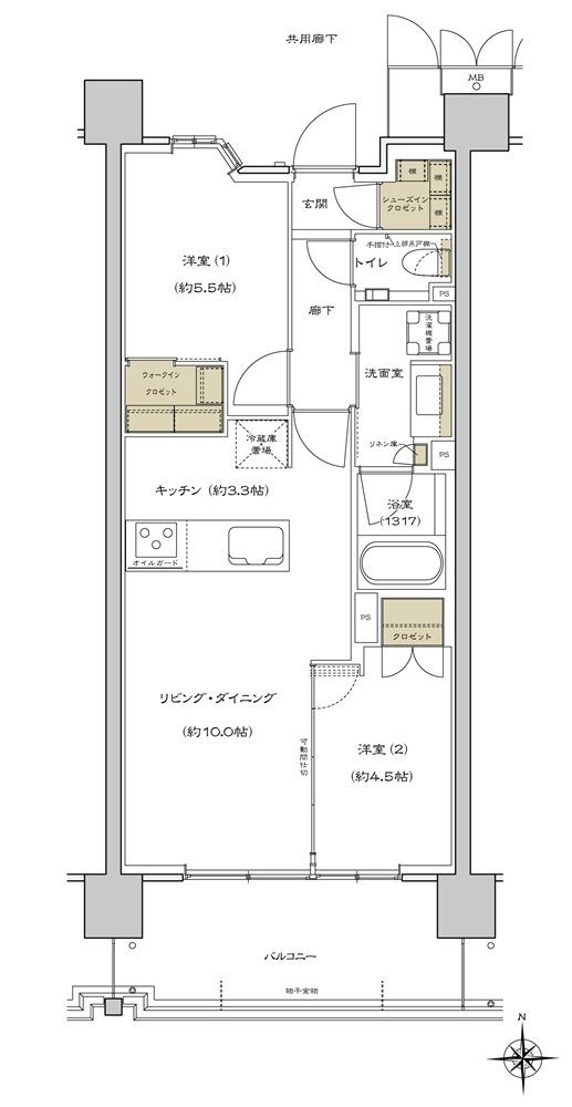 シエリア杉並高井戸 間取り F1 type