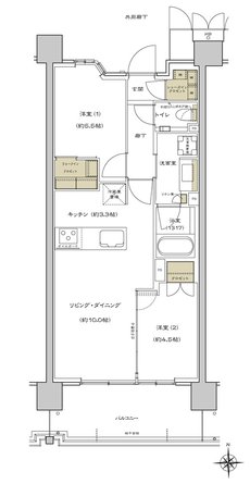 シエリア杉並高井戸 間取り F1 type