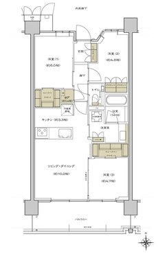 シエリア杉並高井戸 間取り E1 type