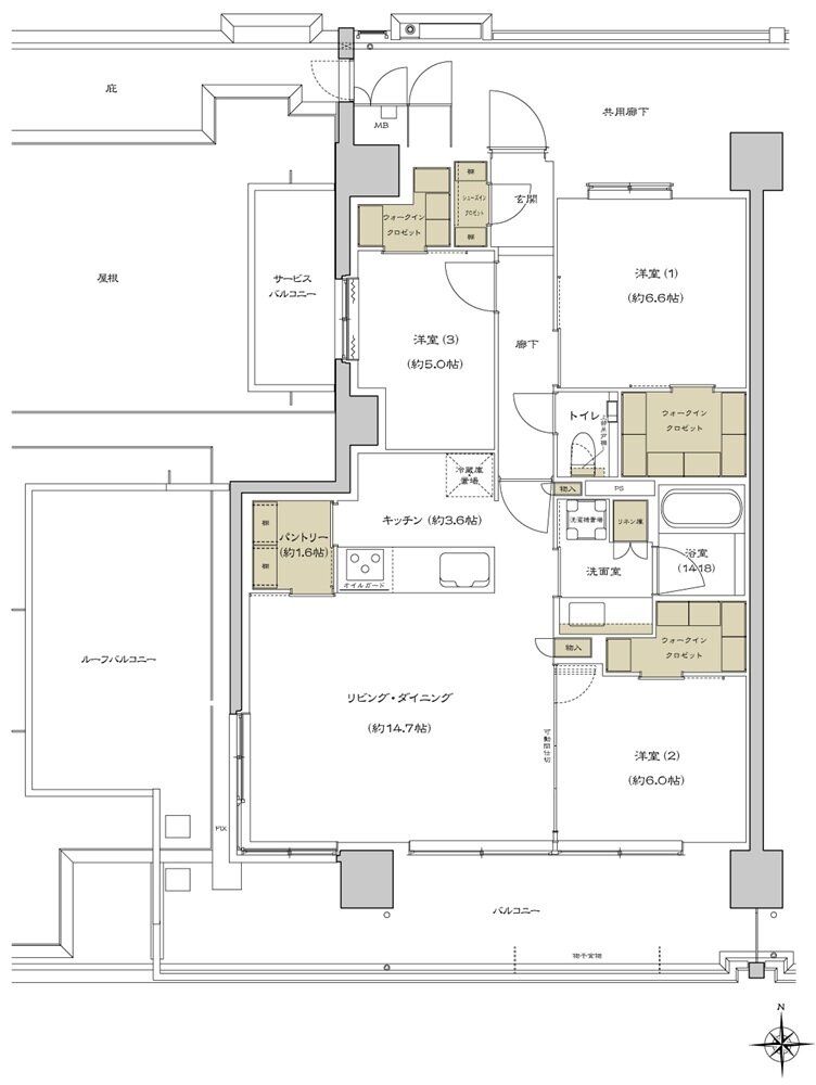 シエリア杉並高井戸 間取り L type