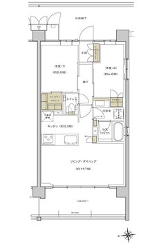 シエリア杉並高井戸 間取り B type