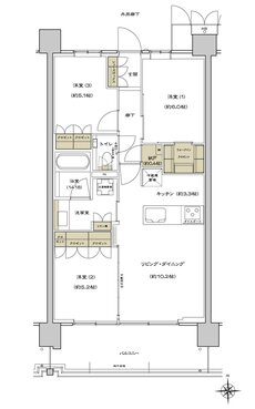 シエリア杉並高井戸 間取り E2 type
