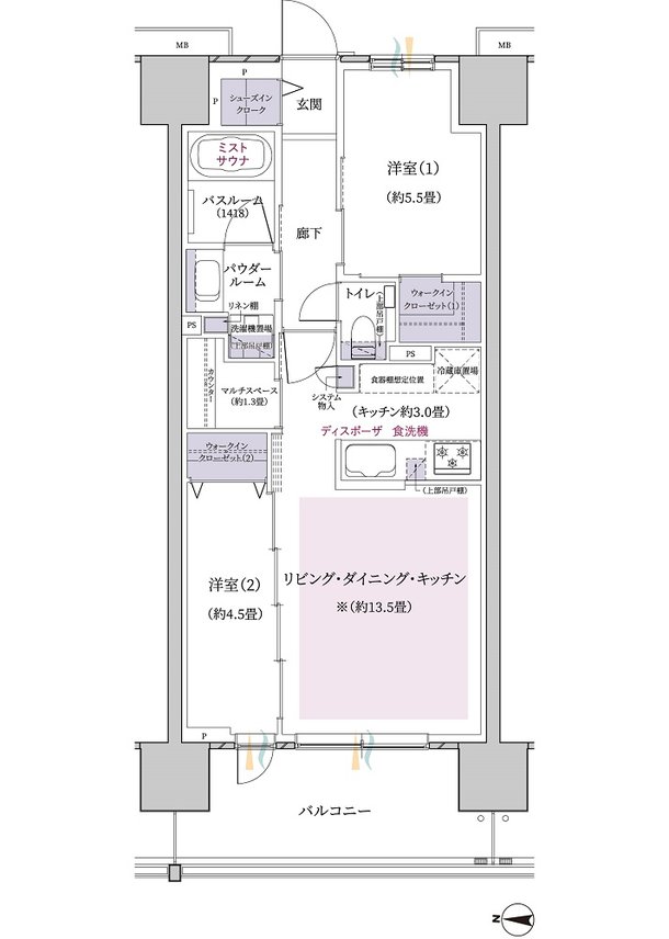 エクセレントシティ橋本 間取り D2 type