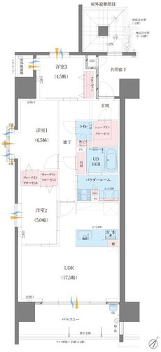 グランドパレス博多板付テラス 間取り A type