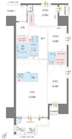 グランドパレス博多板付テラス 間取り D type