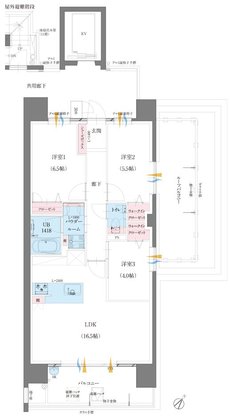 グランドパレス博多板付テラス 間取り B2 type