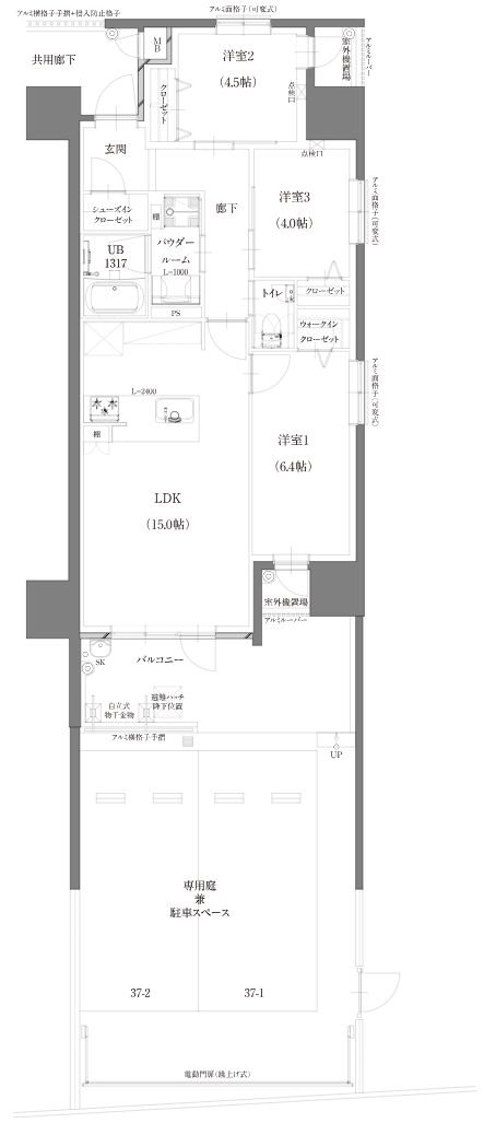 グランドパレス博多板付テラス 間取り D1 type