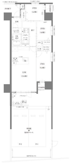 グランドパレス博多板付テラス 間取り D1 type