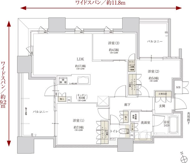 Tステージ フラッグス・ザ・トヨタ 間取り A1 TYPE