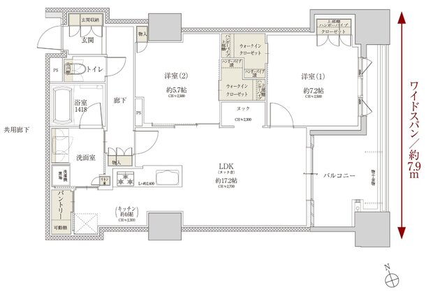 Tステージ フラッグス・ザ・トヨタ 間取り I1 type