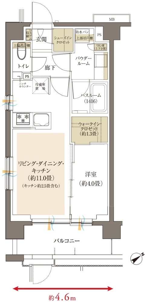 ヴェレーナブリエ港南中央 間取り A type