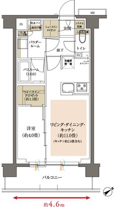 ヴェレーナブリエ港南中央 間取り D type