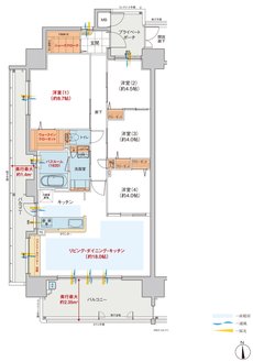 ヴェルディ・ザ・タワー福山 間取り A type menu2（3～18階）
