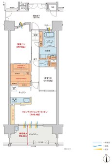 ヴェルディ・ザ・タワー福山 間取り B type menu1（2～18階）