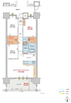 ヴェルディ・ザ・タワー福山 間取り E type menu2（2～18階）