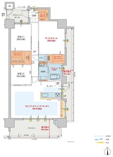 ヴェルディ・ザ・タワー福山 間取り F type menu3（2～18階）