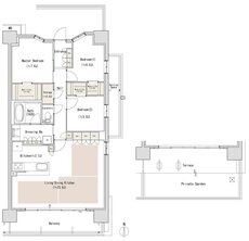 パークホームズLaLa名古屋みなとアクルス シーズンズ 間取り S1-95G/S1-95Ggタイプ