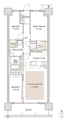 パークホームズLaLa名古屋みなとアクルス シーズンズ 間取り SI-75Iタイプ