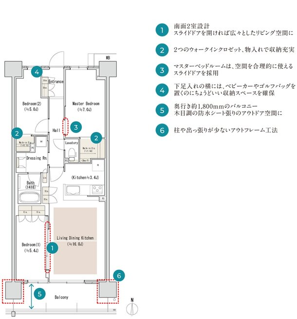パークホームズＬａＬａ名古屋みなとアクルス　シーズンズ 間取り S1-75Iタイプ