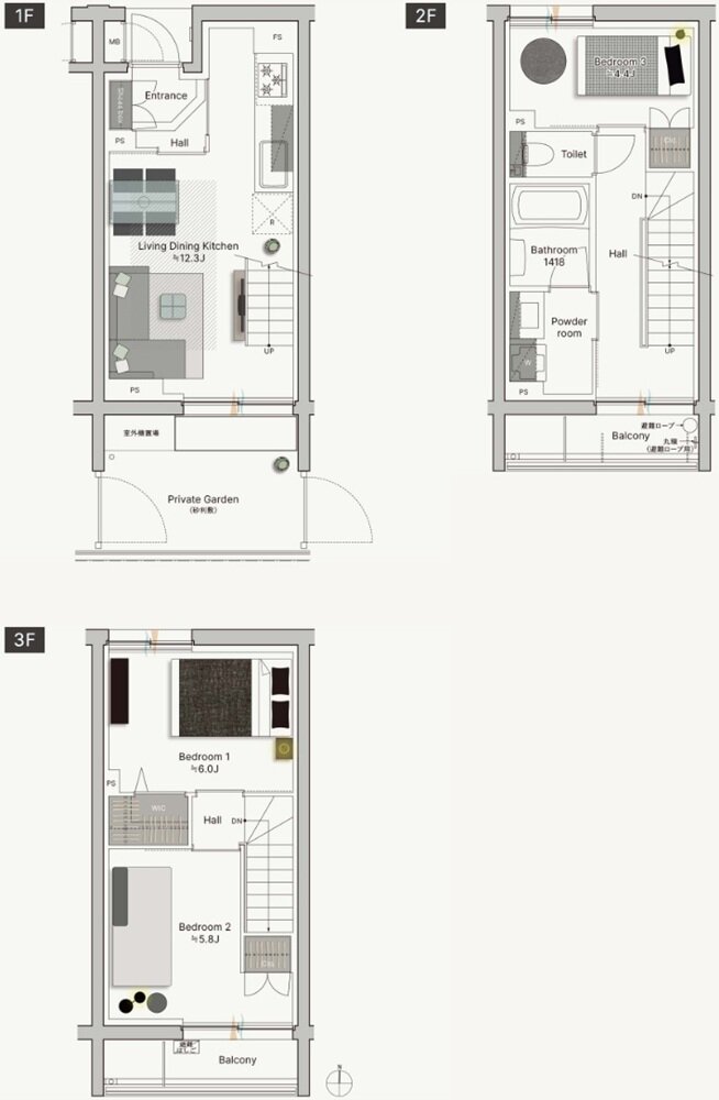プレミスト国立ゲートレジデンス 間取り B type(102号室)