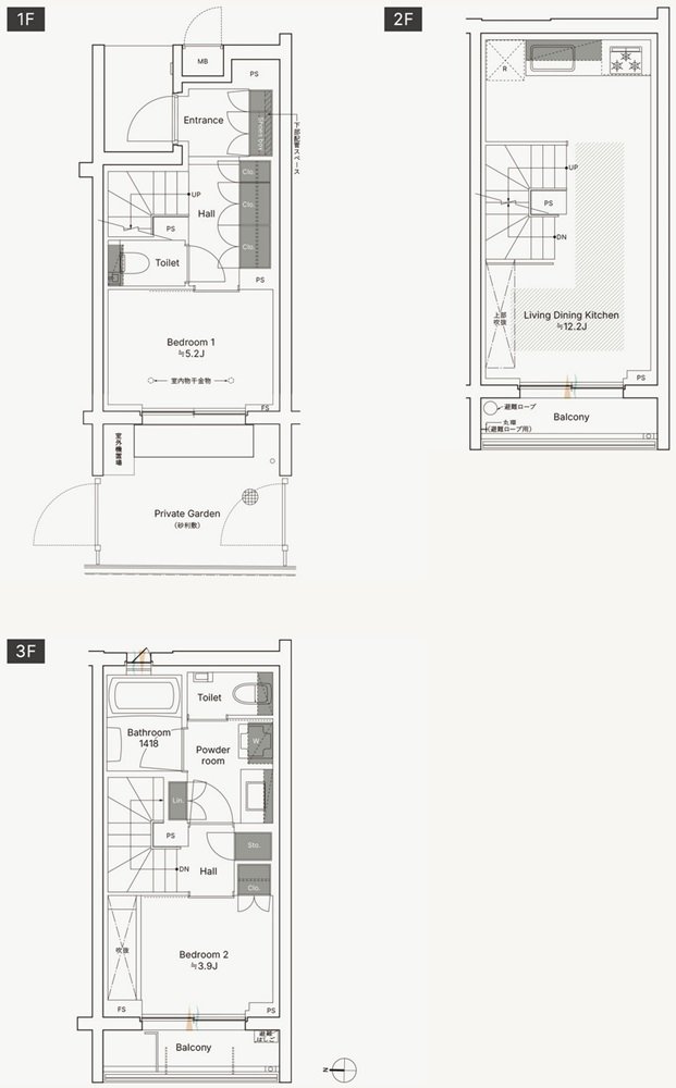 プレミスト国立ゲートレジデンス 間取り F type(115号室)