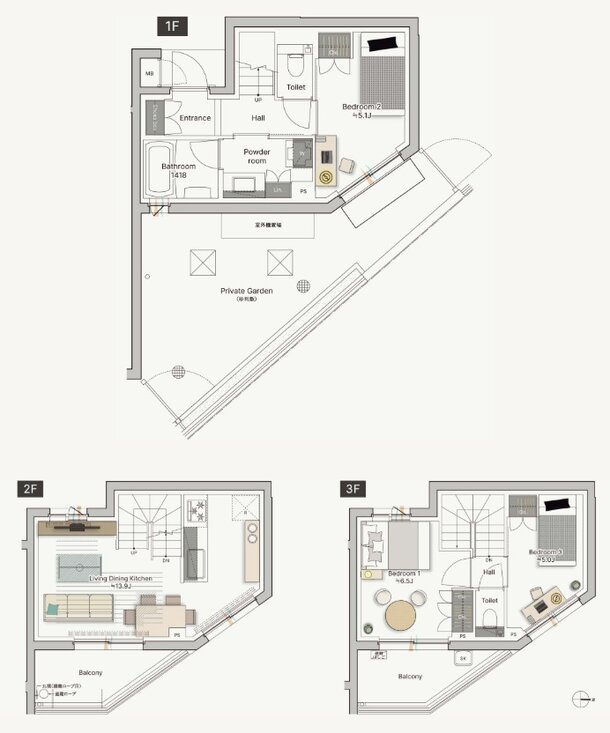 プレミスト国立ゲートレジデンス 間取り K type（121号室）