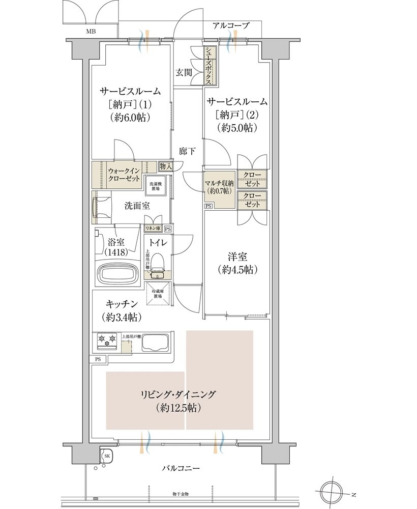 プレディア京都桂御所 間取り EB type