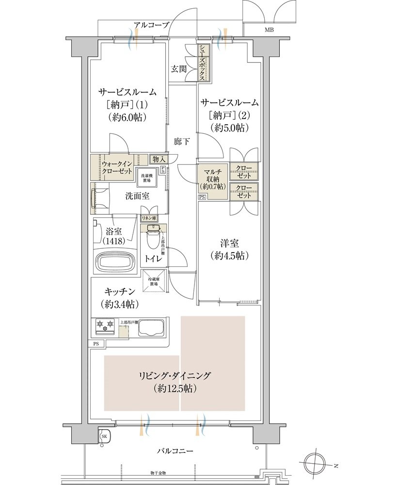 プレディア京都桂御所 間取り EC type