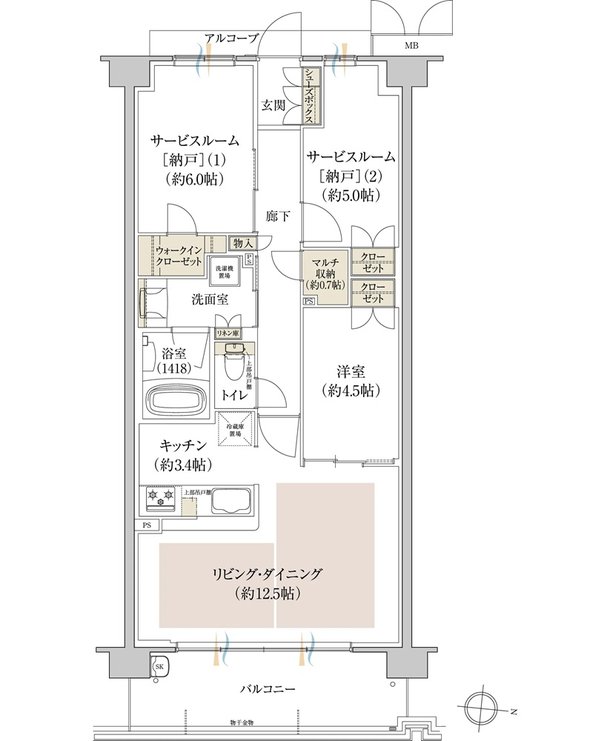プレディア京都桂御所 間取り EC type
