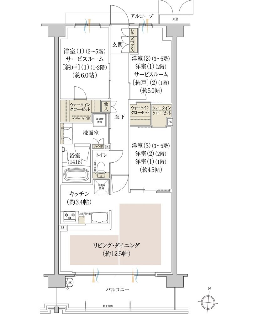 プレディア京都桂御所 間取り SH type