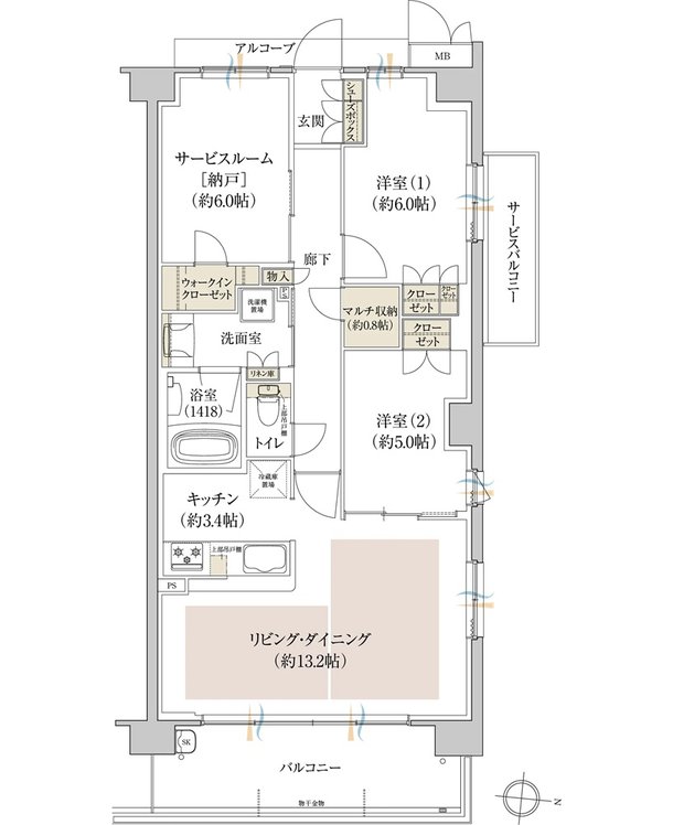 プレディア京都桂御所 間取り Eg type