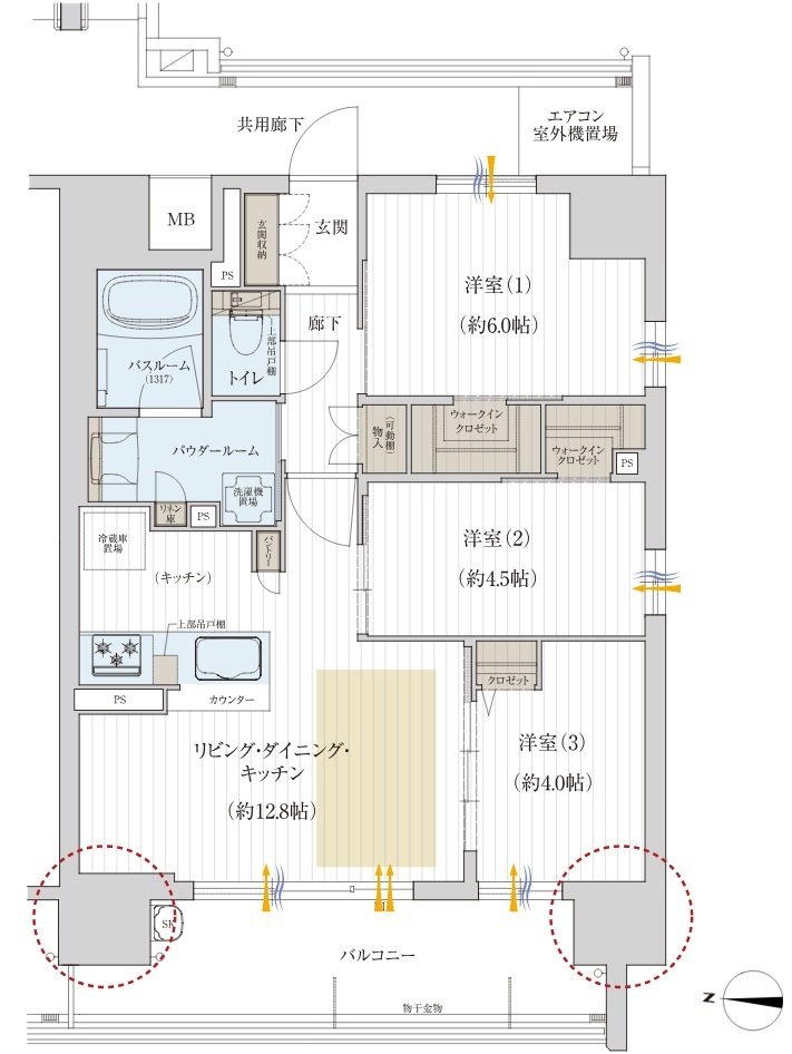 プレサンス ロジェ 藤が丘駅前 間取り Bタイプ