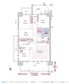 ポレスター長岡ステーションテラス 間取り A1タイプ(3~11階)