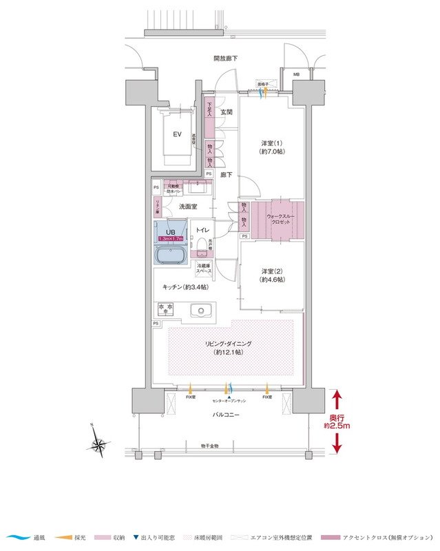 ポレスター長岡ステーションテラス 間取り Bタイプ