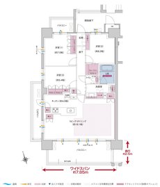ポレスター長岡ステーションテラス 間取り A1タイプ(3~11階)メニュープラン