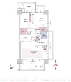 ポレスター長岡ステーションテラス 間取り D1タイプ(2~11階)メニュープラン