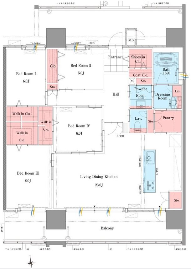 グランドパレス防府タワー 間取り G type