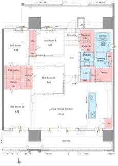 グランドパレス防府タワー 間取り G type