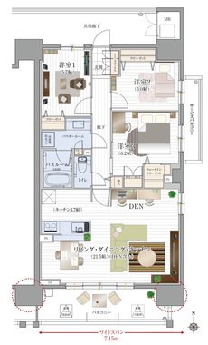 リフローレ岡崎駅ＳＯＵＴＨ 間取り C2 type