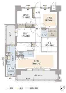 オーヴィジョン南鹿児島 間取り A TYPE